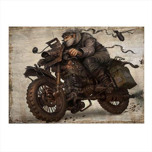 Motorcu Adam Art Mdf Tablo 25Cm X 35Cm