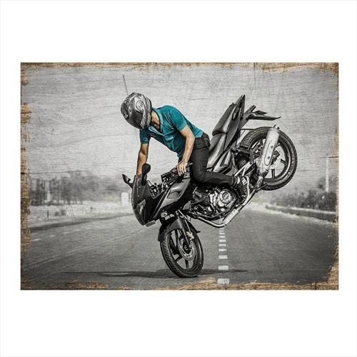 Motorcu Modern Mdf Tablo 25Cm X 35Cm