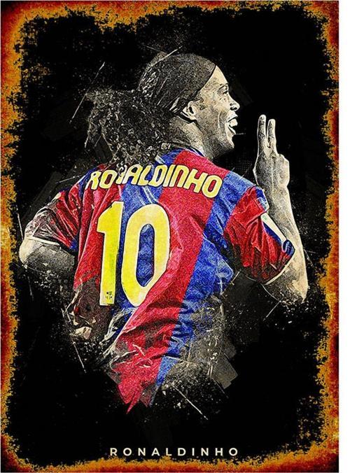 Ronaldinho Mdf Poster 25Cm X 35Cm