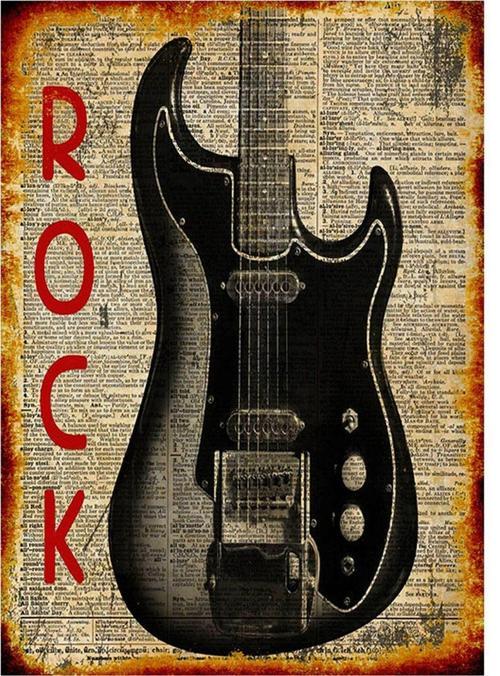 Elektro Gitar Mdf Poster