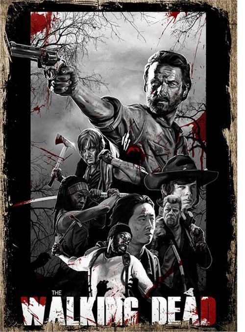 Ahşap Tablo The Walking Dead Afiş