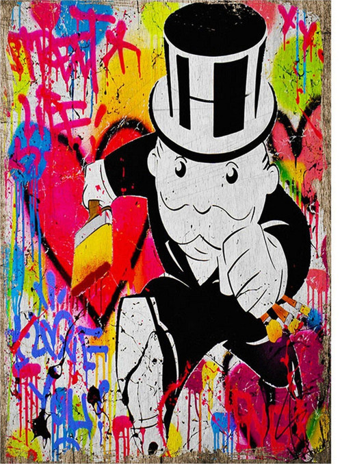 Monopoly Dekoratif Ahşap Tablo