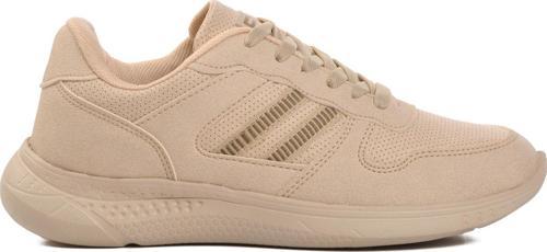011 Bej Unisex Bağcıklı Sneaker