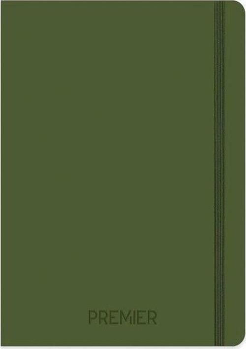 Premier Neo Soft Ciltli Kareli Defter Haki