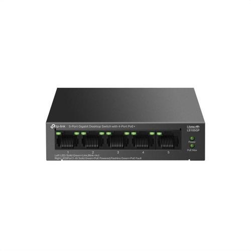 Tp-lınk Ls105gp, Green Tech, 5 Port, Gigabit,  4 Port Poe, Metal Kasa, 65w, Yönetilemez, Masaüstü Sw