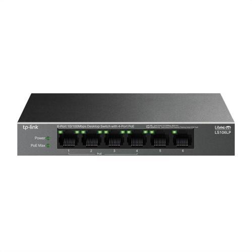 Tp-lınk Ls106lp, Green Tech, 6 Port, Megabit, 4 Port Poe, Metal Kasa, 41w, Yönetilemez, Masaüstü Swi