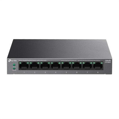 Tp-lınk Ls108gp, Green Tech, 8 Port Gigabit, 8 Port Poe, 62w, Yönetilemez, Metal Kasalı Switch