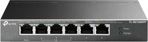 Tp-lınk Tl-sg1006pp 6 Port, Gigabit, Metal Kasa, 4 Port Poe, 64w, Yönetilemez, Masaüstü Switch