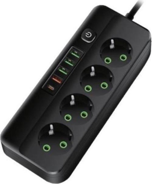 Dn 9274 4'lü Priz USB ve Type-C Girişli