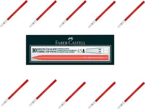 45 Keçeli Kalem 10 Lu Paket kırmızı