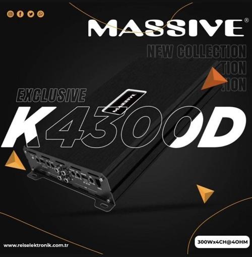 Ms-k4300.4d 4 Kanal 4x300w Rms Profesyonel Oto Amfi Amfi Bas Kontrol Aparatlı Kale E