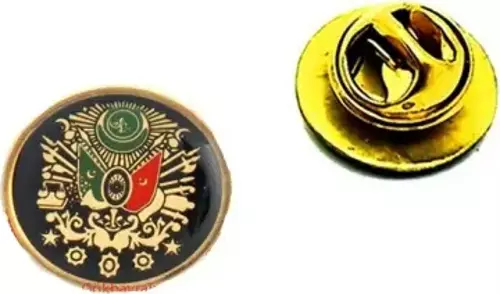 Osmanlı Armalı Yaka Rozet (17 mm) 30'Adet
