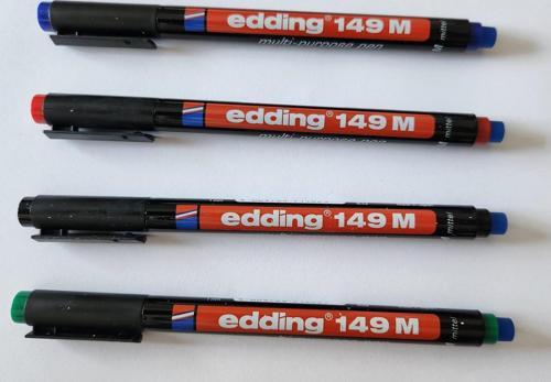 Asetat Kalemi̇ Silgili (E-149M) 4 Renk Set