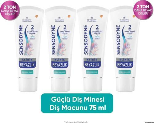 Diş Macunu Klinik Beyazlık Güçlü Diş Minesi 75 ml x 4 ADET