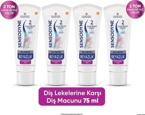 Diş Macunu Klinik Beyazlık Diş Lekesi 75 ml x 4 ADET