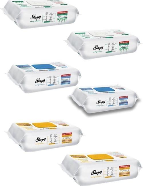 Easy Clean Beyaz Sabun Katkılı+Çamaşır Suyu Katkılı+Arap Sabunu Katkılı 6X100 (600 Yaprak)