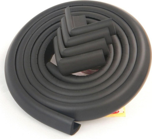 Slim (ince) Kauçuk Kenar + Köşe Koruyucu Set Siyah
