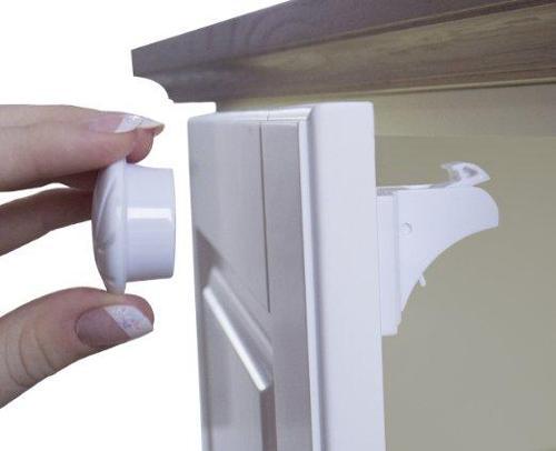 Manyetik Gizli Dolap Kilidi - 2 Kilit + 1 Anahtar