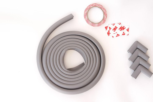 Slim (ince) Kauçuk Kenar + Köşe Koruyucu Set Gri
