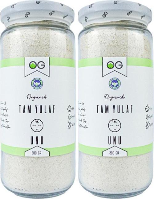 2'li Organik Tam Yulaf Unu 200 Gr +6 Ay