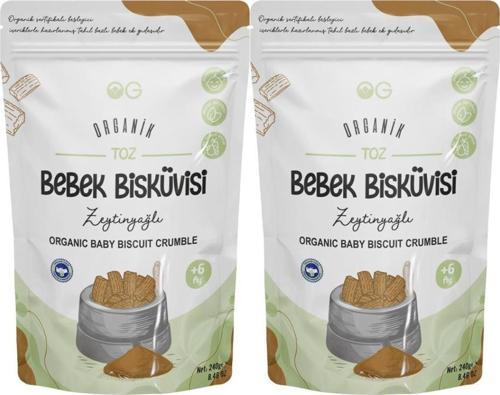 2'li Organik Toz Bebek Bisküvi Seti +6 Ay