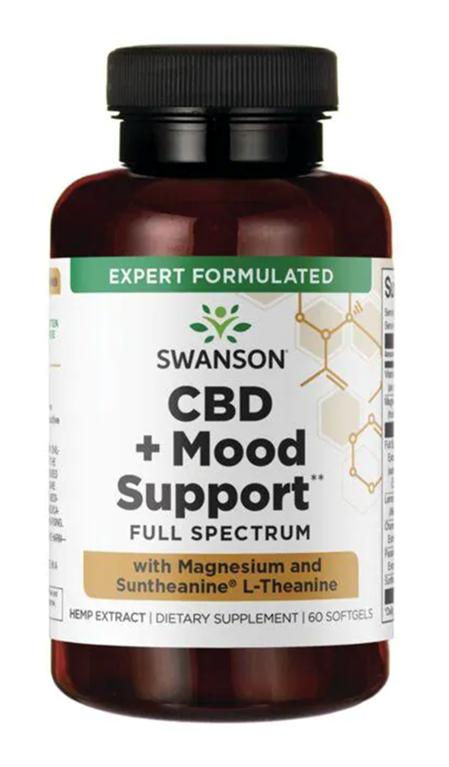 Premium- CBD + Mood Support - with Magnesium and Suntheanine L-Theanine 60 Softjel.