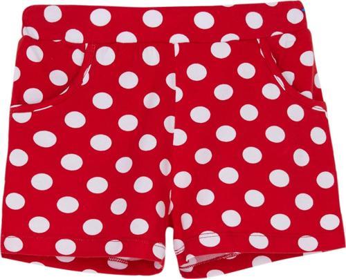 Kırmızı Polka-Dot Kız Çocuk Desenli Cepli Şort