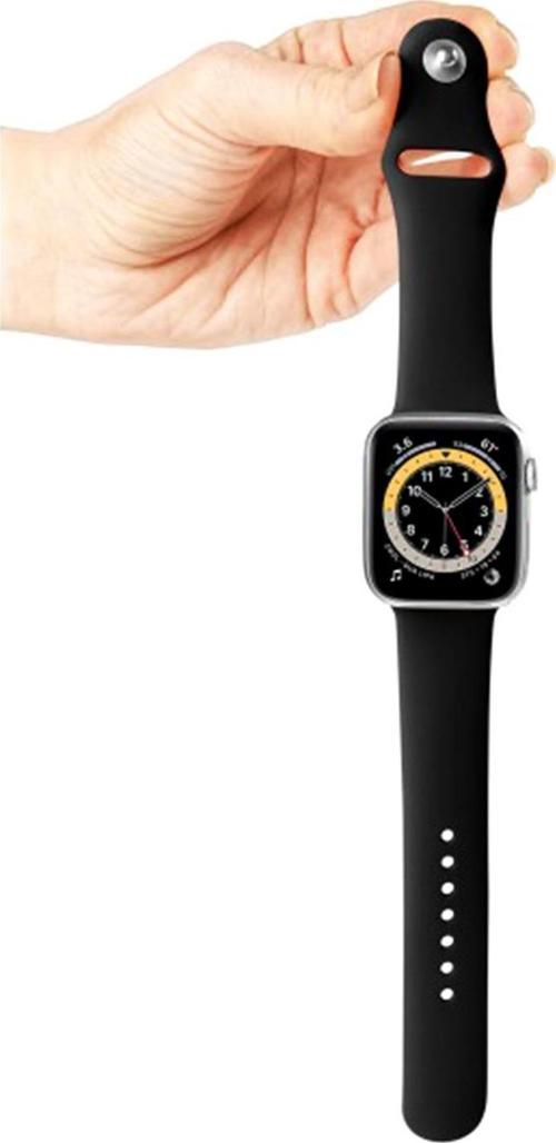 42-49mm Yeni Nesil Apple Uyumlu Akıllı Saat Kordonu Silikon Siyah