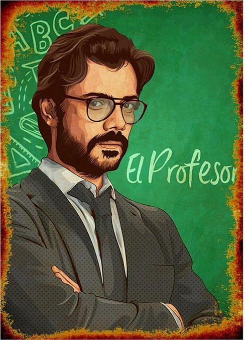 Ahşap Tablo La Casa Da Papel Profesör