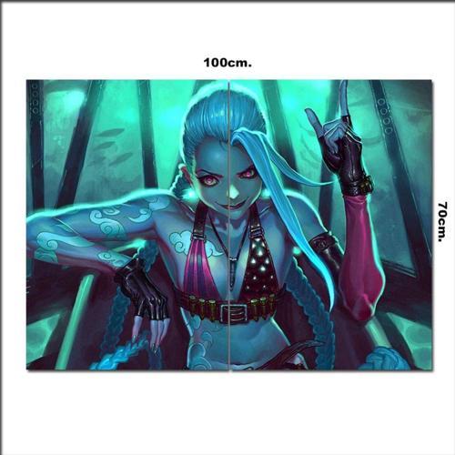 Ahşap Tablo League Of Legends Jinx 70*100Cm