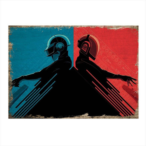 Daft Punk Mdf Poster 50Cm X 70Cm