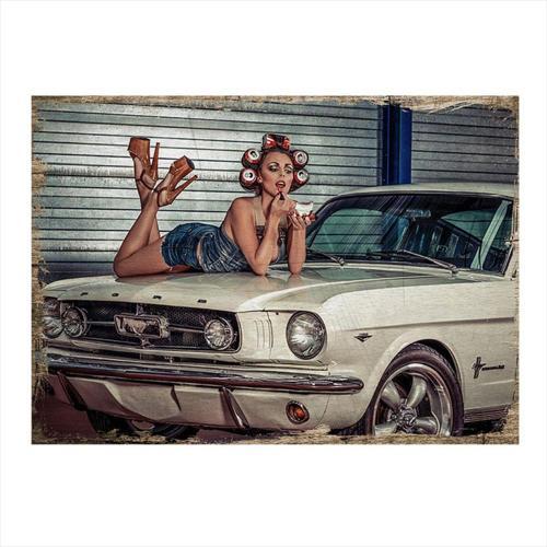 Ford Mustang Art Mdf Tablo 50Cm X 70Cm