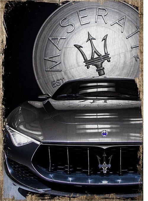 Maserati Hediyelik Ahşap Tablo 25Cm X 35Cm