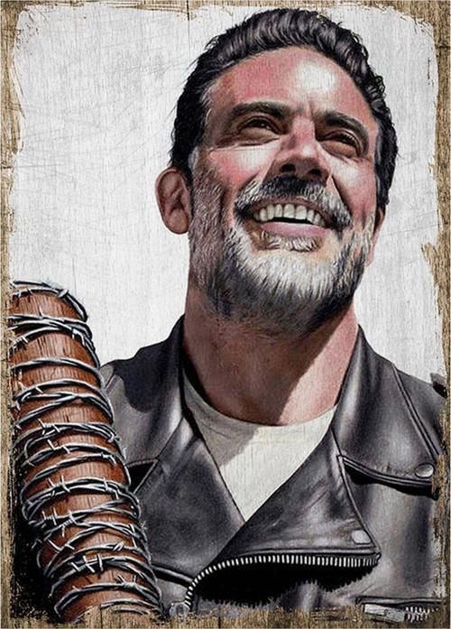 Negan Walking Dead Mdf Poster