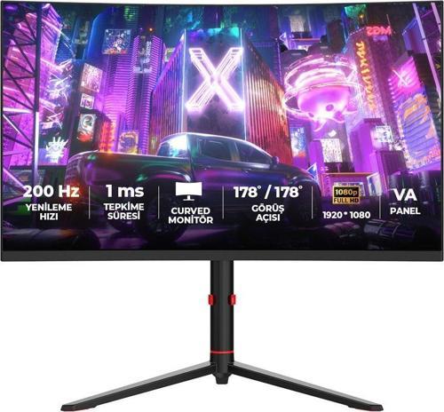 Gamenote GSC102 27" Inç 200Hz 1ms Full Hd Pivot Curved Gaming Monitör VA Panel