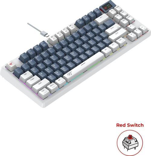 Gamenote Kb884l Rgb Mekanik Klavye 1.06inç Tft-lcd Ekran - Red Switch