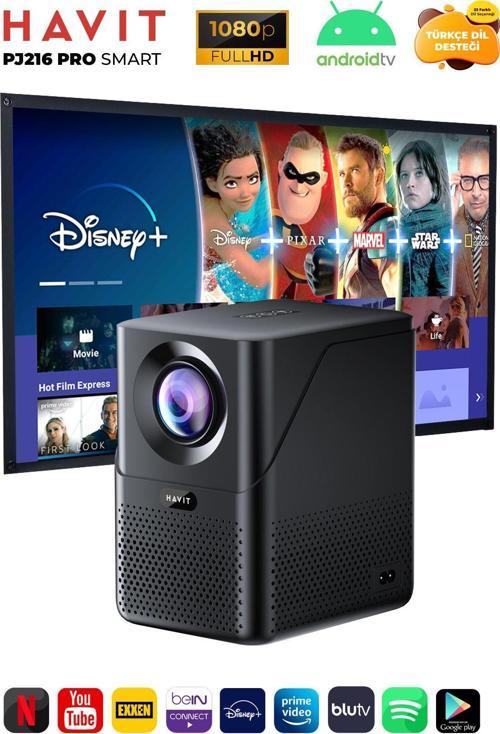 PJ216 Pro Smart Android Projeksiyon Cihazı - 1080p