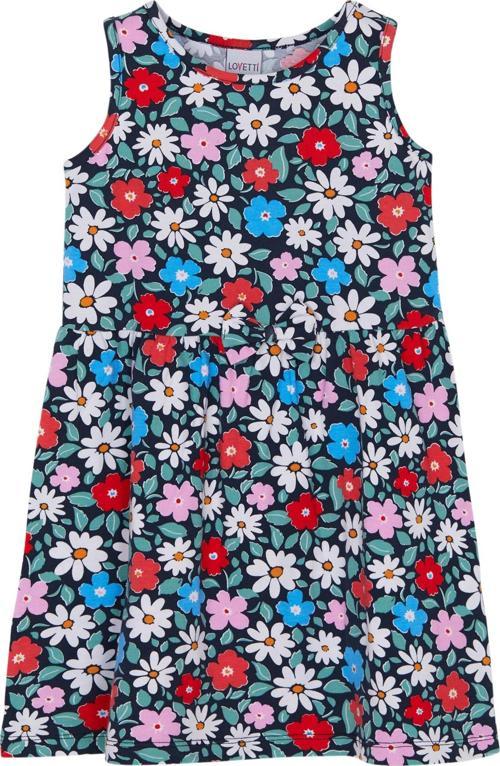 Daisy Festival Kız Çocuk Desenli Kolsuz Elbise