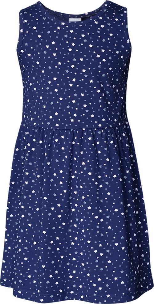 Açık Lacivert Little Stars Kız Çocuk Desenli Kolsuz Elbise