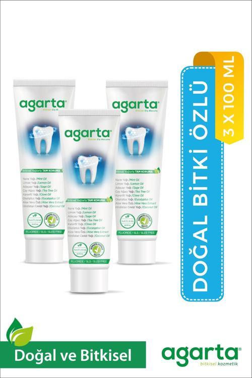 Doğal Bitki Özlü Florürsüz Diş Macunu 100 Ml/130 Gr (3 Adet)
