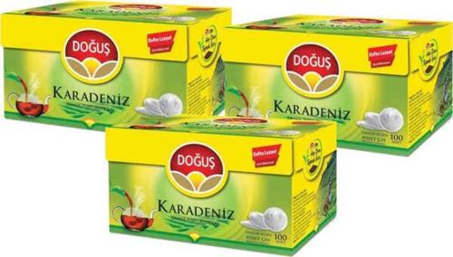 Set 3 Adet Doğuş Karadeniz Demlik Poşet Çay Bergamot Aromalı 100 Adet
