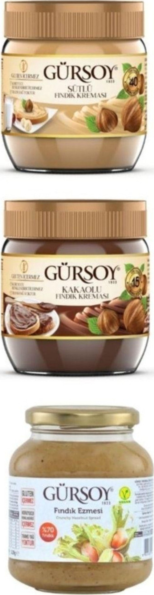 Kakaolu Fındık Kreması 400 G Sütlü Fındık Kreması 400 G Fındık Ezmesi 320 G