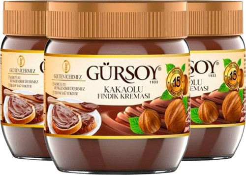 Kakaolu Fındık Kreması 400 Gr 3 Adet Glutensiz