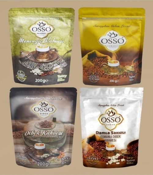 4'Lü Set Osmanlı Kahvesi + Damla Sakızlı Dibek Kahvesi + Dibek Kahvesi + Menengiç Kahvesi