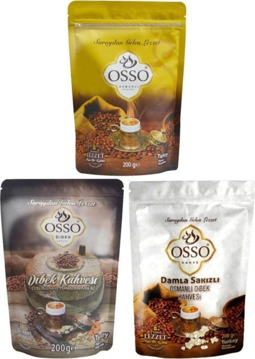 Osmanlı Kahvesi + Dibek Kahvesi + Damla Sakızlı Dibek 3 Lü Set