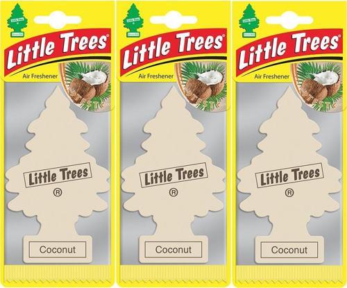 Little Trees Oto Kokusu 3'lü Hindistan Cevizi