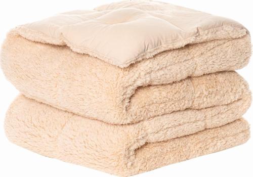Tek Kişilik Peluş Yorgan Krem 155x215