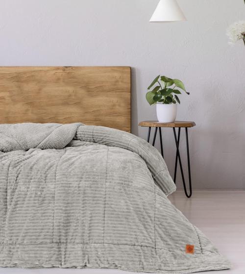 Wave Tek Kişilik Yorgan Gri 155x215 cm