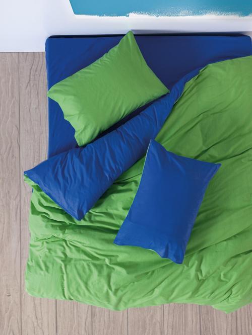 Popping Colors Çift Kişilik Lastikli Çarşaflı Nevresim Takımı Sage Yeşil-Mavi