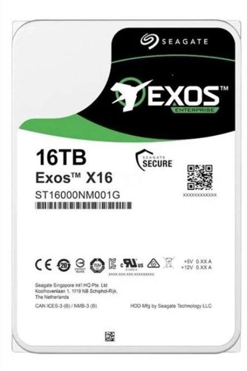 Exos X16, St16000nm001g, 3.5&quot;, 16tb,  256mb, 7200 Rpm, 7/24 Enterprise, Data Center-güv